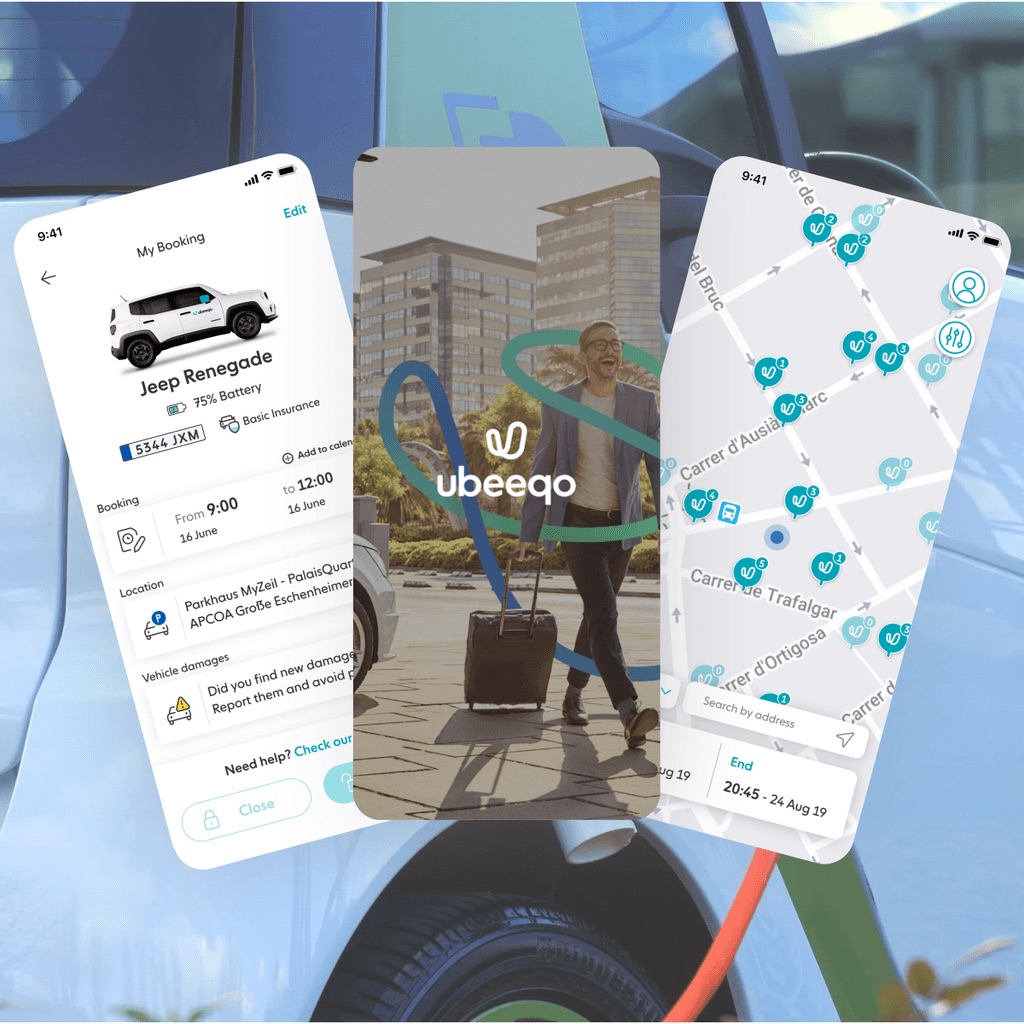 Ubeeqo app screens